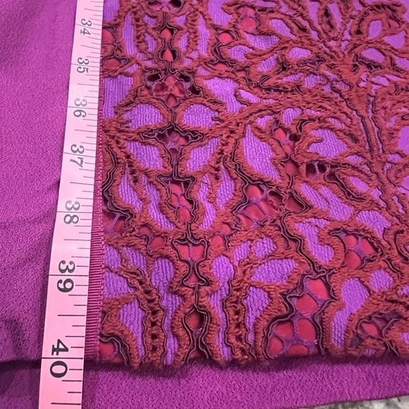Diane Von Furstenberg Geovana Lace Purple Amethyst/Red Onyx Dress size 8 EUC - Picture 8 of 14